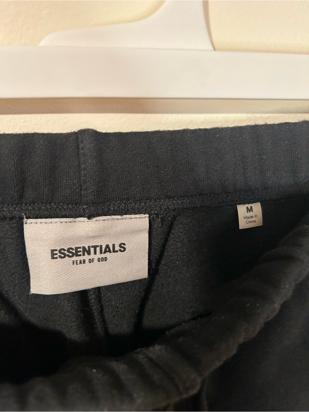 Fear of God ESSENTIALS Black Fleece-Lined Sweatpants